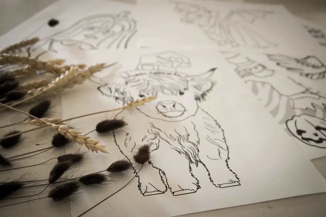 Highland Cow as Witch, Mummy Chicken, Bat Pig, Farm Animals in Costume.