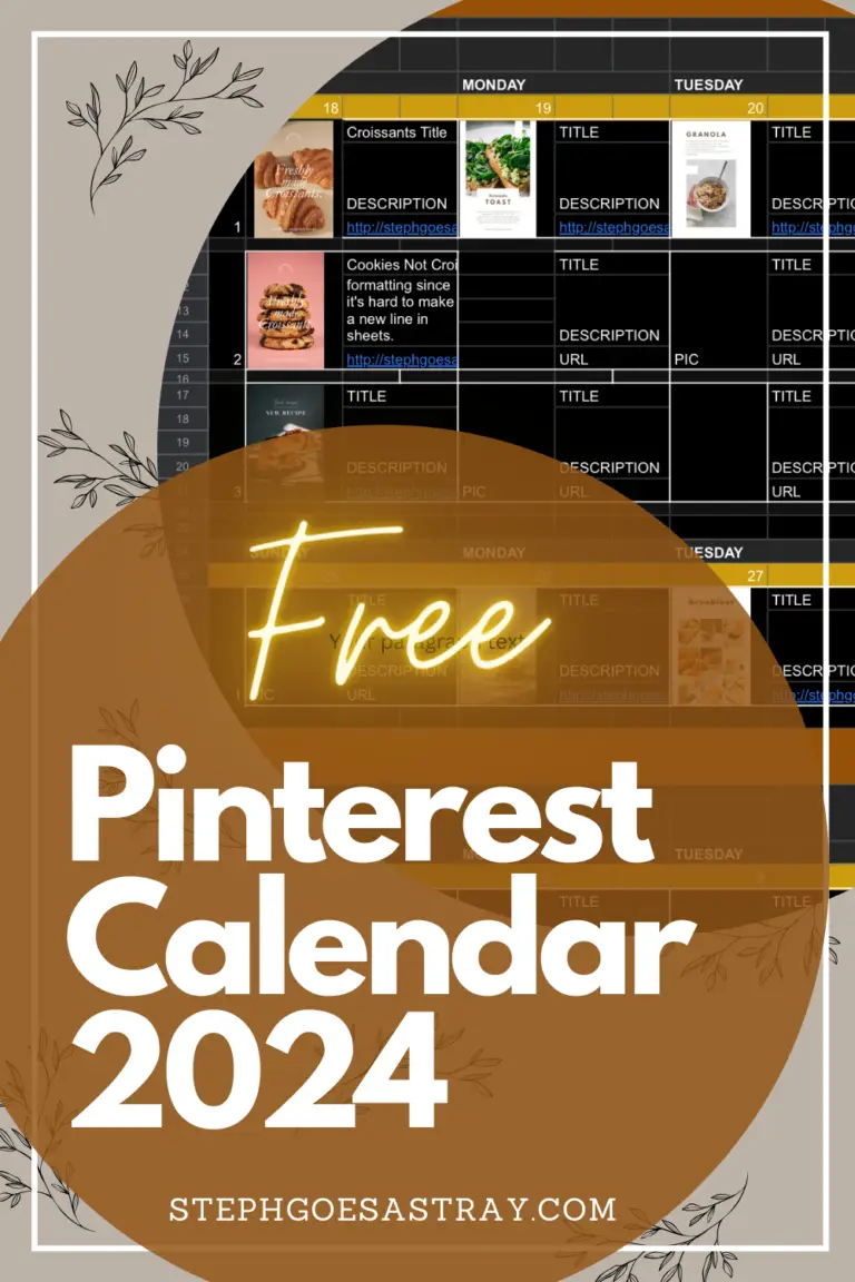 Free Pinterest Calendar Download: Digital Pin Scheduler for 2024