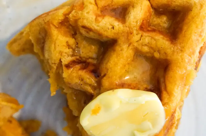 Sourdough Discard Sweet Potato Waffles: For Thanksgiving Leftovers